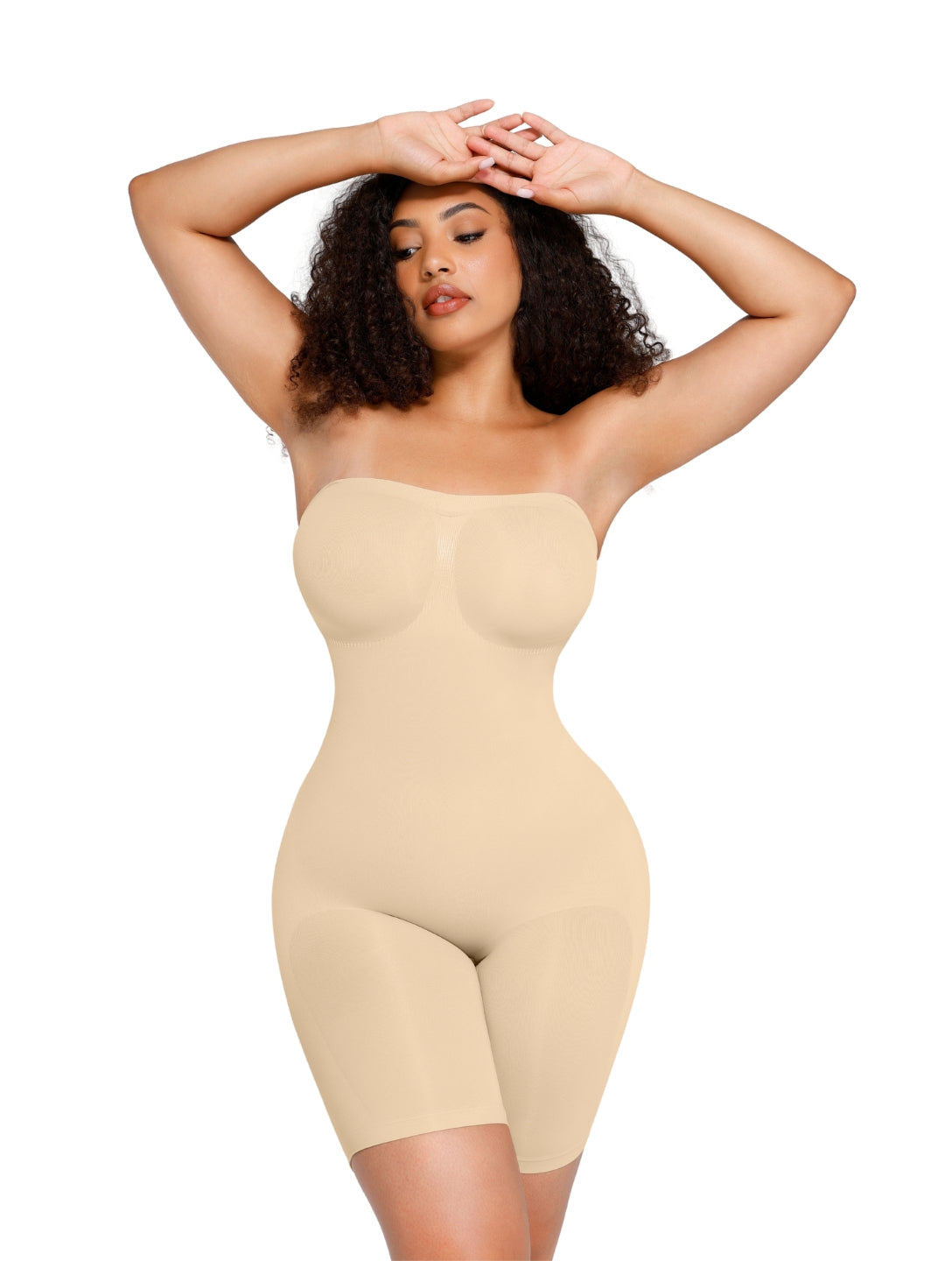 Sculpting Strapless Shapewear Bodysuit - Beige