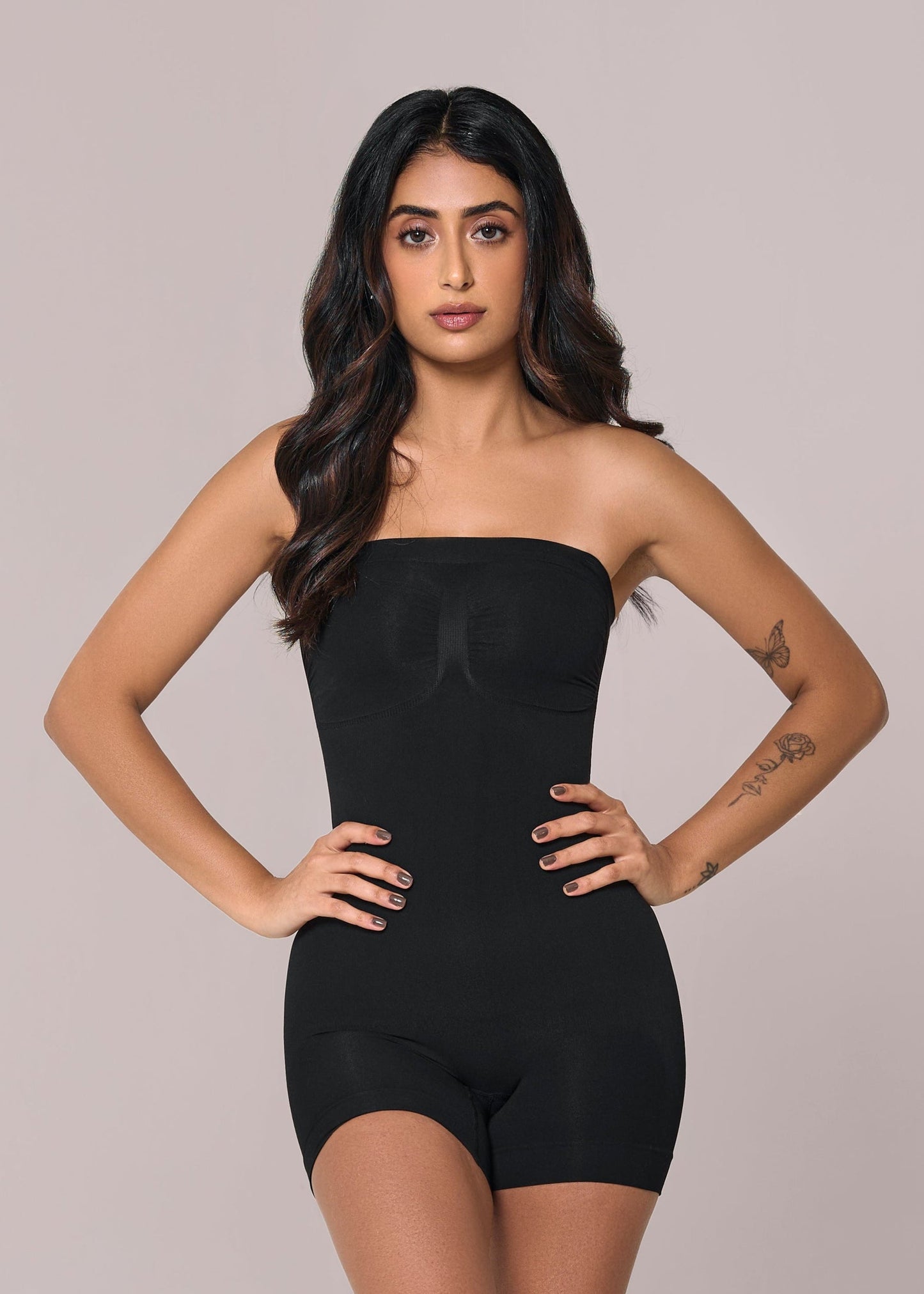 Sculpting Strapless Shapewear Bodysuit - BLACK
